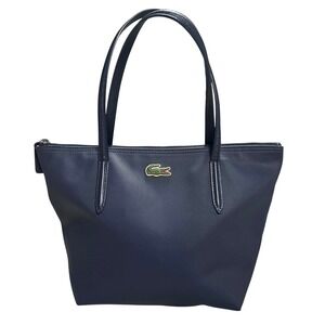 Lacoste L.12.12 Concept Small Zip Tote Bag Navy Blue PVC NF2037PO